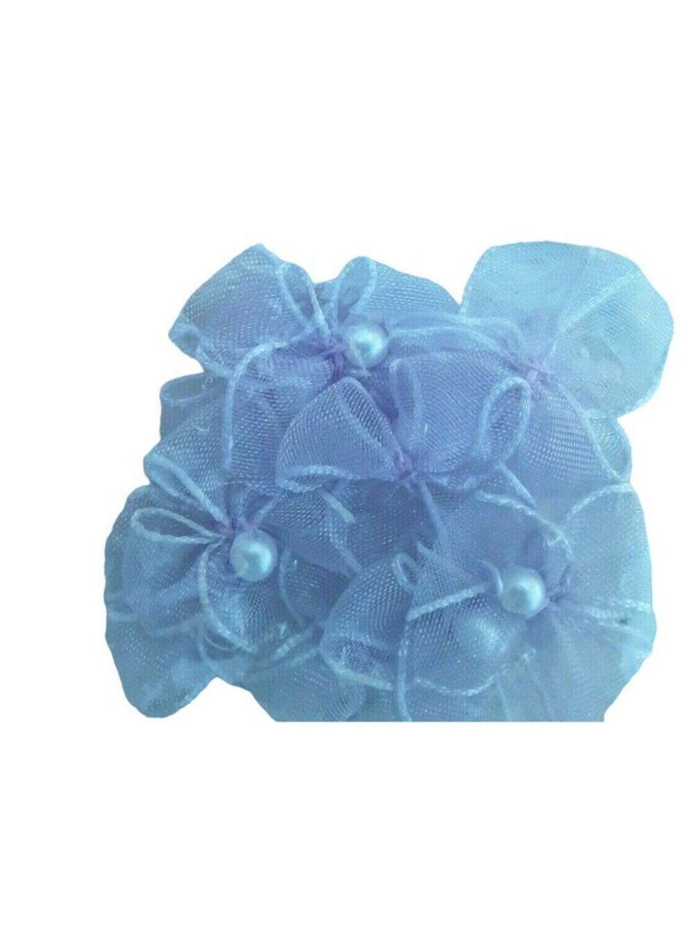 Offray Accents Ribbon 2 Loop Bows Sheer Lavender white pearl 10 Crafting Sewing